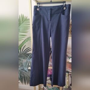 The Limited - Navy Blue Wide-Leg Trousers - Women's Size 6